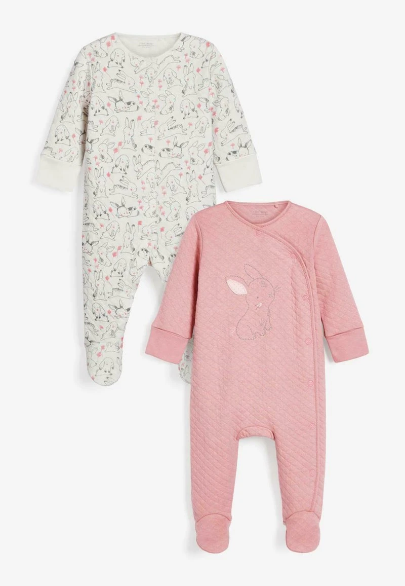 Next Kinder 2 PACK QUILTED - Strampler - Pink 1 Next Kinder 2 PACK QUILTED - Strampler - Pink