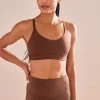 Next Damen MEDIUM IMPACT CROP - Bustier - Dark Brown