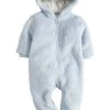 Next Kinder BLUE COSY FLEECE BEAR PRAMSUIT (0MTHS-2YRS) - Jumpsuit - Blue