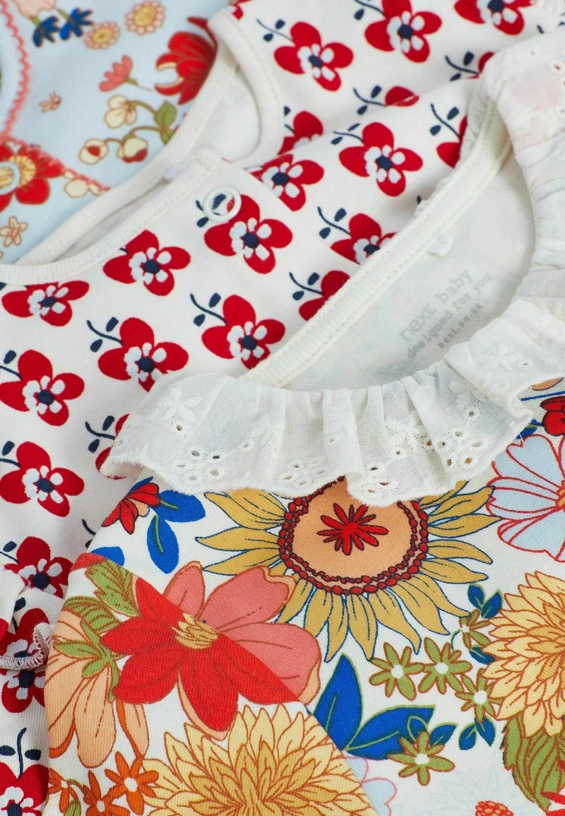 Next Kinder 3PACK - Strampler - Red Floral 6 Next Kinder 3PACK - Strampler - Red Floral – Bild 6
