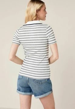 Next Damen Poloshirt - Navy Blue Stripe -Next Verkäufe 2022 7fd2f926c66c46128a6def3a6bd27153