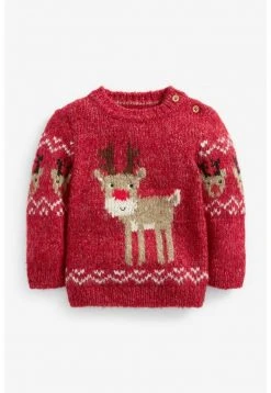 Next Kinder CHRISTMAS REINDEER - Strickpullover - Red