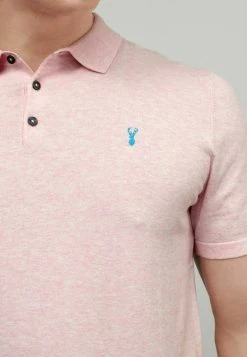 Next Poloshirt - Pink Marl With Stag Embroidery | Herren -Next Verkäufe 2022 80994836f93f471083d14e4090434210
