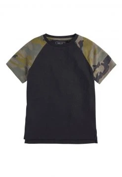 Next Kinder CAMOUFLAGE RAGLAN SHORT SLEEVE T-SHIRT (3-16YRS) - T-Shirt Print - Black