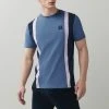 Next Herren BLOCKED - T-Shirt Print - Denim Blue Purple