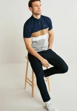 Next Herren CHEST BLOCK - Poloshirt - Navy Blue Grey -Next Verkäufe 2022 80dd192de684418cabb28593a34ad59d