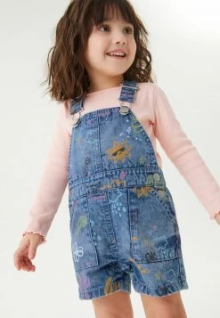 Next Kinder PRINTED - Latzhose - Blue