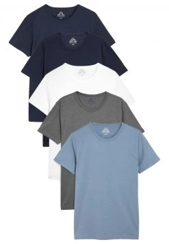 Next Herren FIVE PACK - T-Shirt Basic - Blue