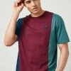 Next Herren BLOCKED - T-Shirt Print - Burgundy Red