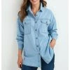 Next Damen Hemdbluse - Bleached Denim