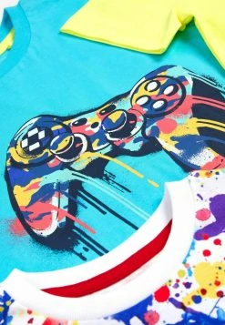 Next Kinder 3 PACK SHORT SLEEVE GRAPHIC - T-Shirt Print - Bright Splat Controller -Next Verkäufe 2022 8226fd070e224c1b81af750b2dba3ff7