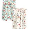 Next Kinder 2 PACK - Jumpsuit - Red Blue Floral Baby