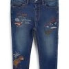 Next Kinder EMBROIDERED DINOSAUR - Jeans Slim Fit - Blue