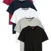 Next Herren 5 PACK - T-Shirt Basic - Black White Grey Red