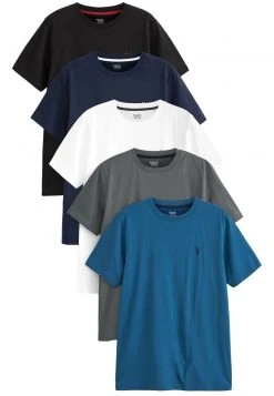Next Herren 5 PACK - T-Shirt Basic - Blue Mix