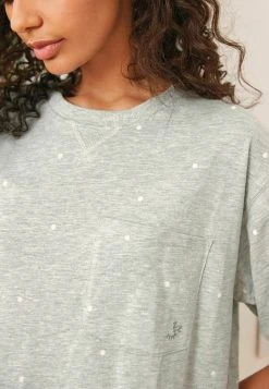 Next Damen WITH ALOE VERA FINISH - Nachthemd - Grey Marl