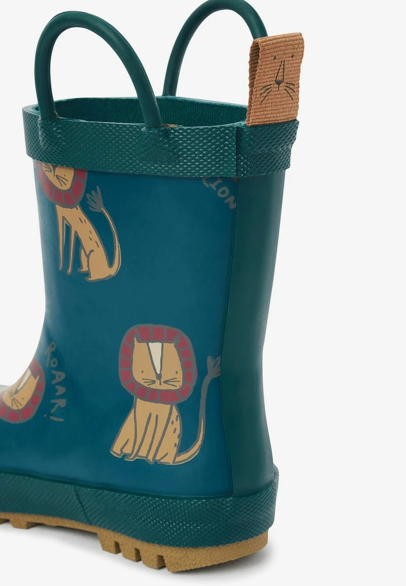 Next Kinder PANDA HANDLE - Gummistiefel - Teal 4 Next Kinder PANDA HANDLE - Gummistiefel - Teal – Bild 4