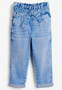 Next Kinder PAPERBAG WAIST TIE JEANS - Jeans Relaxed Fit - Blue