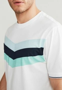 Next Herren BLOCKED - T-Shirt Print - White Blue Chevron -Next Verkäufe 2022 86272f7451f84c29a1b3b057cf23b5fa