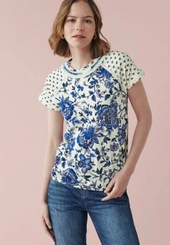 Next Damen BUBBLEHEM RAGLAN - T-Shirt Print - Cream Blue Paisley Print -Next Verkäufe 2022 863ee5b7551f4501a8d88e9b479e8501