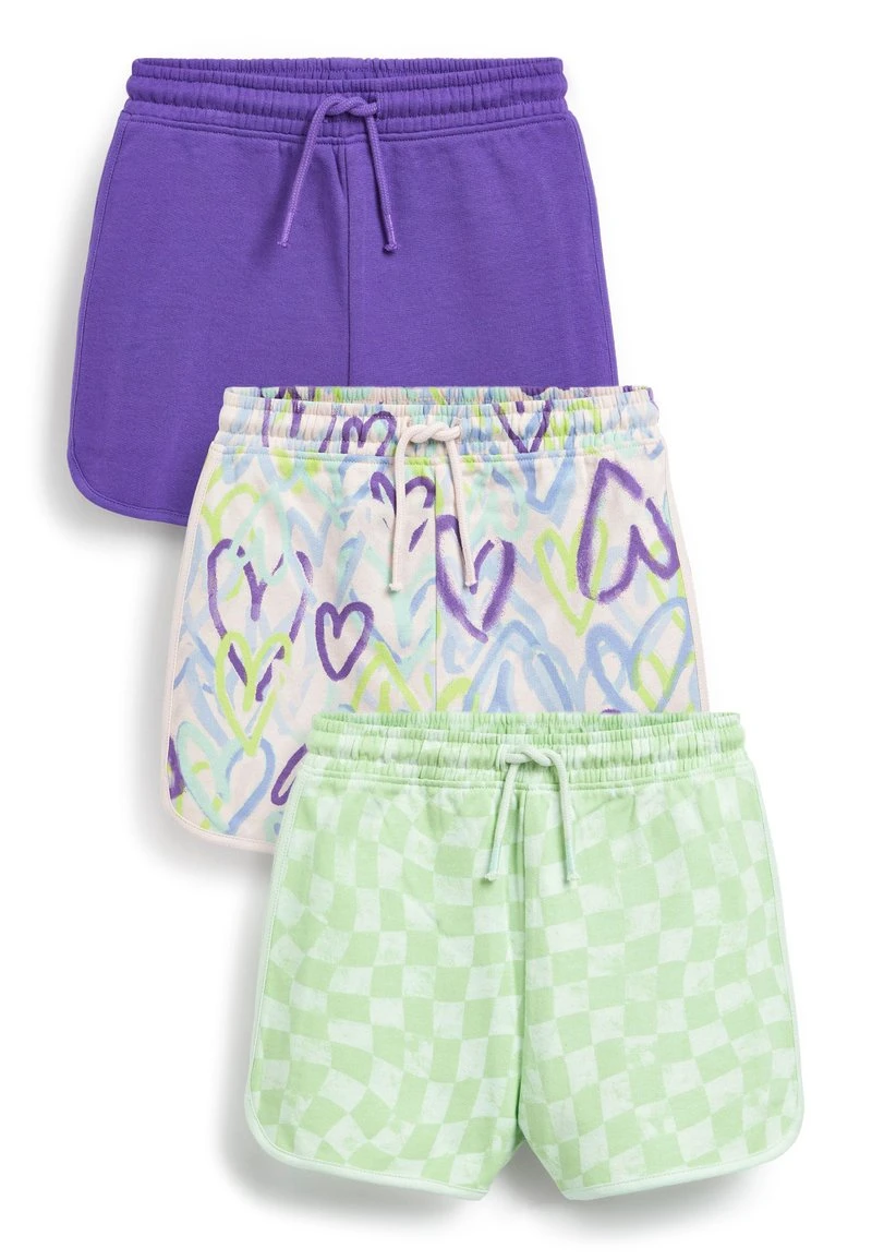 Next Kinder 3 PACK - Shorts - Purple Green Check Graffiti 1 Next Kinder 3 PACK - Shorts - Purple Green Check Graffiti