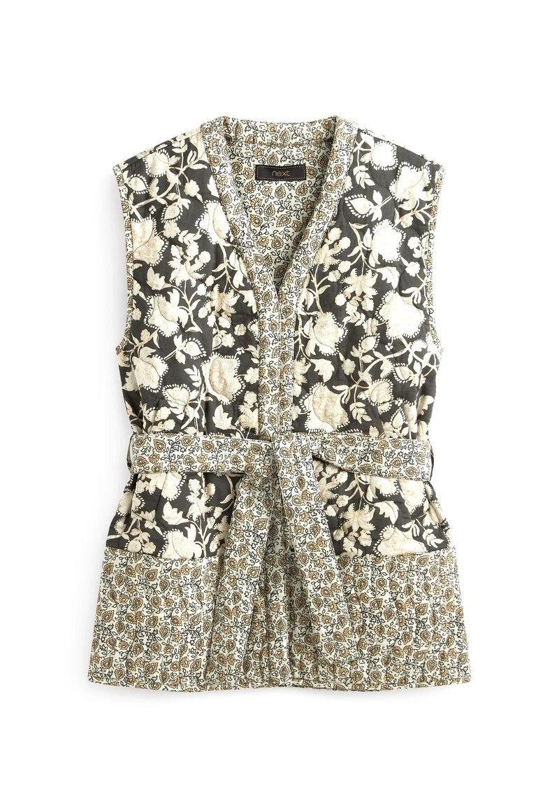 Next Weste - Black Ecru Cream | Damen 5 Next Weste - Black Ecru Cream | Damen – Bild 5