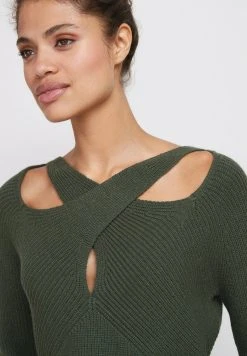 Next Damen CROSS OVER DETAIL NECK - Strickpullover - Khaki -Next Verkäufe 2022 8785d66c9d464cbf8cf748a220374168