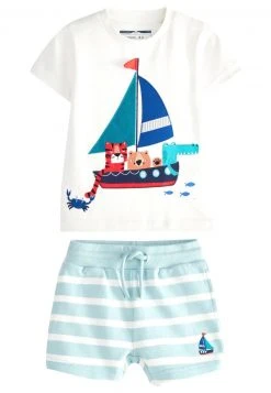 Next Kinder SET - Shorts - White Blue Boat