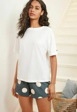 Next Damen SET - Nachtwäsche Set - Blue White Spot