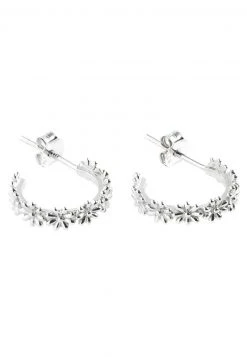 Next Damen FLOWER HUGGIE - Ohrringe - Silver Coloured