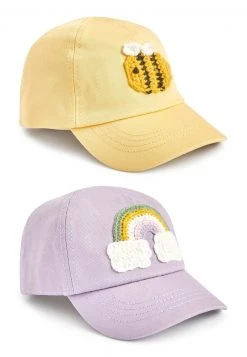 Next 2 PACK CROCHET - Cap - Lilac Purple Yellow | Kinder