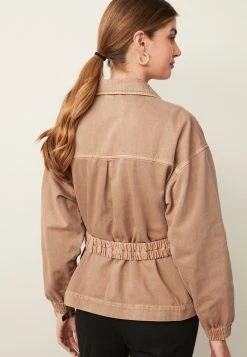 Next Damen BELTED - Jeansjacke - Tan Brown