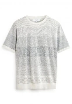 Next Herren KNITTED - T-Shirt Print - Blue Ecru White Ombre Stripe -Next Verkäufe 2022 8b4e55f32c444ce6b8d2878e62023620