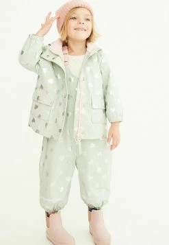 Next Kinder HEART PRINT - Latzhose - Green