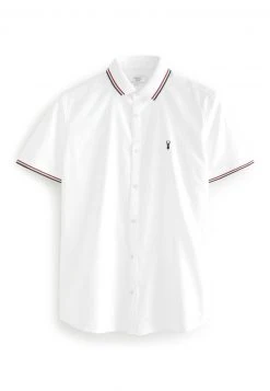 Next STRETCH OXFORD TIPPED COLLAR SHORT SLEEVE - Hemd - White | Herren -Next Verkäufe 2022 8baeedf42f1d45109624cf2c5702443f