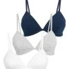 Next Damen 3 PACK - Triangel BH - Grey