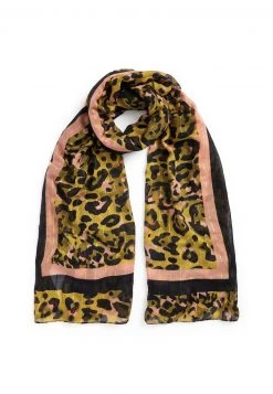 Next Damen ANIMAL PRINT LIGHTWEIGHT - Schal - Khaki Green