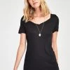 Next Damen SLOUCH - T-Shirt Basic - Black