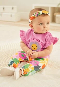 Next Kinder SET (0MTHS-3YRS) - Leggings - Hosen - Lilac Purple Flower