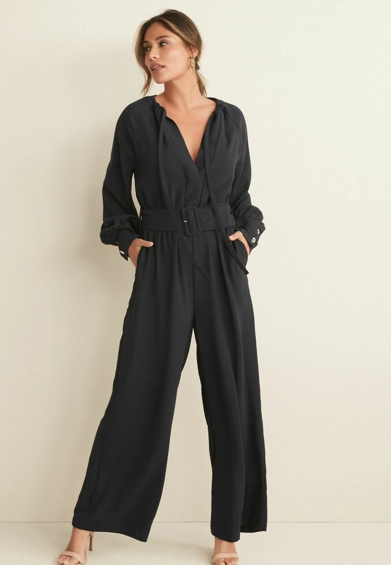 Next TIE NECK CREPE - Jumpsuit - Dark Blue | Damen 1 Next TIE NECK CREPE - Jumpsuit - Dark Blue | Damen