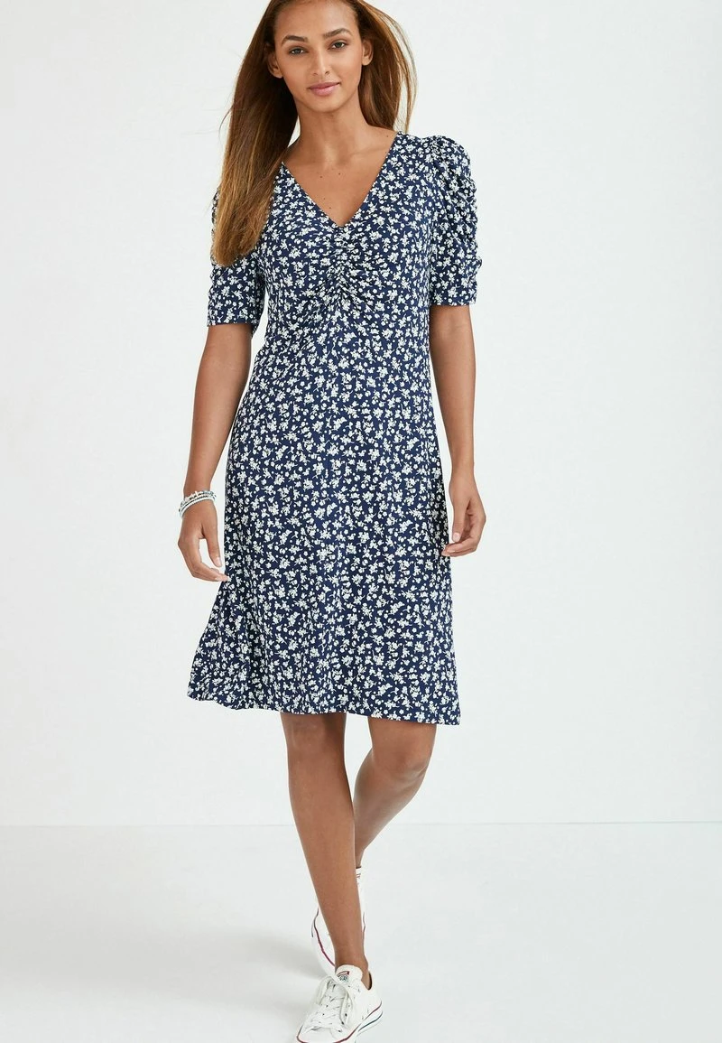 Next Damen SHORT SLEEVE TEA - Freizeitkleid - Blue 2 Next Damen SHORT SLEEVE TEA - Freizeitkleid - Blue – Bild 2