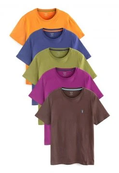 Next Herren 5 X REGULAR FIT MIT HIRSCHMOTIV - T-Shirt Basic - Rich Brights Mix -Next Verkäufe 2022 8e48c50b3cf343ce8a1e1a6f704e27fa