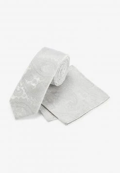 Next Herren SET - Einstecktuch - Off White