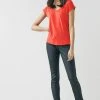 Next Damen CAP SLEEVE SCOOP NECK - T-Shirt Print - Red