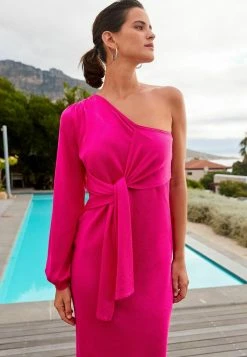 Next ONE SHOULDER - Strickkleid - Pink | Damen -Next Verkäufe 2022 8f823d8077e24068bf3b6f512056e2f2