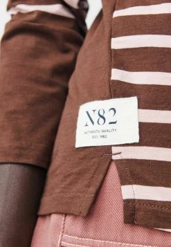 Next Damen RAGLAN LONG SLEEVE - Langarmshirt - Brown White Stripe -Next Verkäufe 2022 8f85ba227b1548c4b25899c9d8645b12