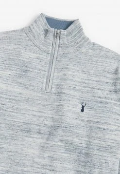 Next Herren MARL ZIP NECK - Strickpullover - White -Next Verkäufe 2022 901c7fee10ca43168210ea64c01978dc