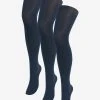 Next Damen 100 DENIER OPAQUE THREE PACK - Overkneestrümpfe - Mottled Dark Blue