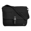 Next Herren BLACK CANVAS MESSENGER BAG - Umhängetasche - Black