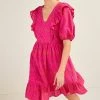 Next Damen BRODERIE RUFFLE - Freizeitkleid - Bright Pink